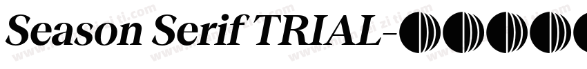 Season Serif TRIAL字体转换